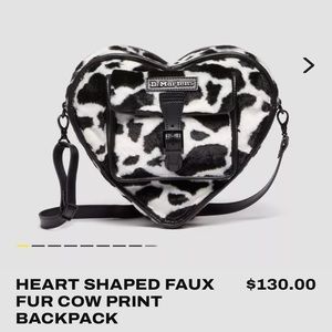 Dr. Martens faux fur cow print purse/backpack